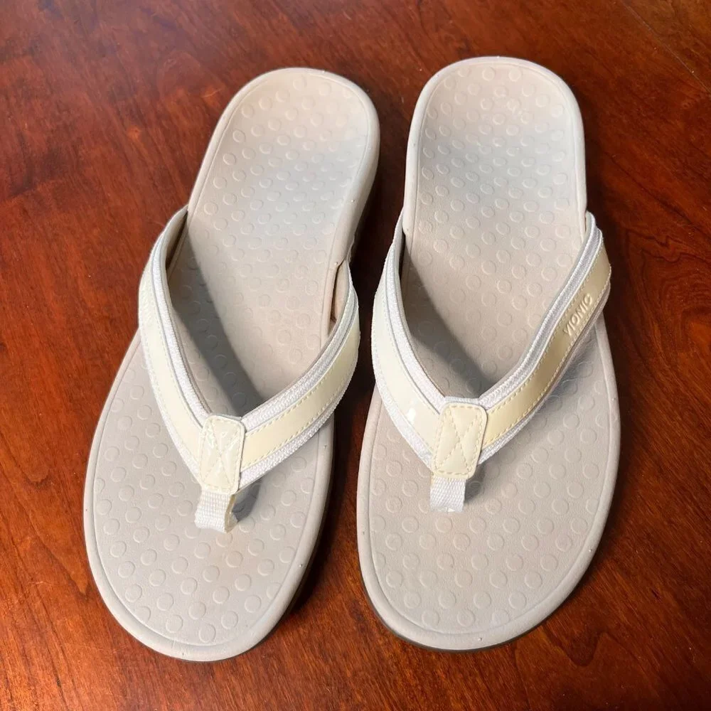 Vionic Tide II Flip Flop Sandal- Size 10 in White‎